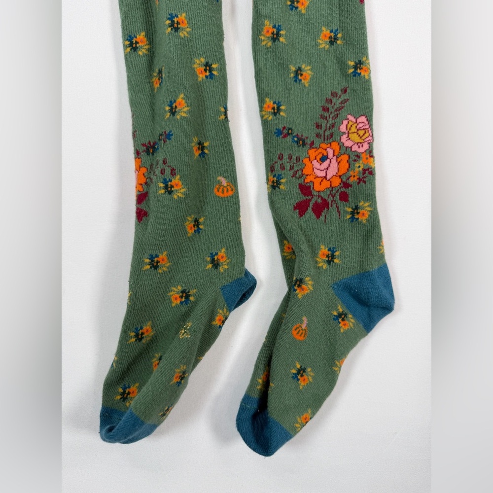 MATILDA JANE Girls' "Choose Your Own Path" Fall Floral Foliage Knit Tights 4-6 - Picture 3 of 10
